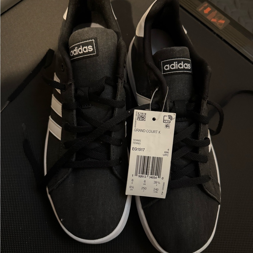 Adidas Grand Court Black and White Shoes